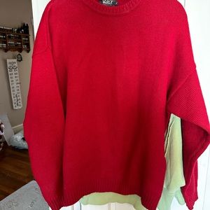 Ruby Red Woolrich 100% all pure wool Men’s XL sweater